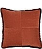 Color:Spice/Taupe - Image 1 - Harrogate Fringed Mitered Striped Reversible Square Pillow