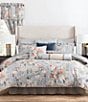 Rose Tree Penelope Floral Bouquet Print Comforter Set, Color:Grey - Image 2