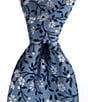 Color:Blue - Image 1 - Intertwined-Flowers 3 3/8#double; Silk Tie
