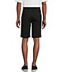 Color:Black - Image 2 - Flat Front Stretch Washed 11#double; Inseam Chino Shorts