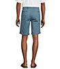 Color:Dark Vintage Blue - Image 2 - Flat Front Stretch Washed 11#double; Inseam Chino Shorts