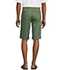 Color:Olive Green - Image 2 - Flat Front Stretch Washed 13#double; Inseam Chino Shorts