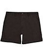 Color:Black - Image 1 - Flat-Front Stretch 5#double; Inseam Chino Short