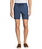 Roundtree & Yorke 7#double; Flat Front Performance Pull On Shorts, Color:Blue - Image 1
