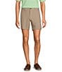 Roundtree & Yorke 7#double; Flat Front Performance Shorts, Color:Khaki Heather - Image 1