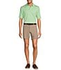 Roundtree & Yorke 7#double; Flat Front Performance Shorts, Color:Khaki Heather - Image 3