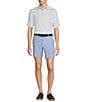 Roundtree & Yorke 7#double; Flat Front Performance Shorts, Color:Light Blue Heather - Image 3
