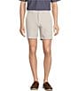 Roundtree & Yorke 7#double; Flat Front Performance Solid Texture Shorts, Color:Stone - Image 1
