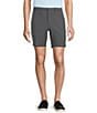 Roundtree & Yorke 7#double; Flat Front Performance Solid Texture Shorts, Color:Grey Smoke - Image 1