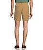 Roundtree & Yorke 7#double; Flat Front Performance Solid Texture Shorts, Color:Camel - Image 2