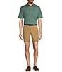 Roundtree & Yorke 7#double; Flat Front Performance Solid Texture Shorts, Color:Camel - Image 3