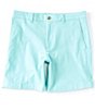 Color:Aqua - Image 1 - Stretch Washed 7#double; Inseam Chino Shorts