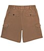 Color:Khaki - Image 2 - Flat Front 7#double; Inseam Hiker Chino Cargo Shorts