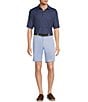 Roundtree & Yorke The Fairway 9#double; Flat Front Classic Fit Performance Shorts, Color:Blue - Image 3