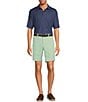 Roundtree & Yorke The Fairway 9#double; Flat Front Classic Fit Performance Shorts, Color:Green - Image 3