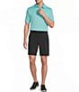 Roundtree & Yorke 9#double; Flat Front Performance Solid Texture Shorts - Image 3