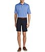 Roundtree & Yorke 9#double; Flat Front Performance Solid Texture Shorts - Image 3