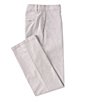 Color:Khaki - Image 1 - Classic Fit Flat Front Stretch Chambray Pants