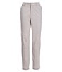 Color:Khaki - Image 2 - Classic Fit Flat Front Stretch Chambray Pants