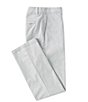 Color:Olive - Image 1 - Classic Fit Flat Front Stretch Chambray Pants