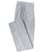 Color:Navy - Image 1 - Classic Fit Flat Front Stretch Chambray Pants