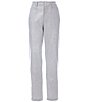 Color:Navy - Image 2 - Classic Fit Flat Front Stretch Chambray Pants
