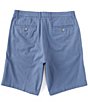 Color:Indigo - Image 2 - 9#double; Inseam Flat-Front Washed Chino Shorts