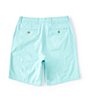 Color:Aqua - Image 2 - 9#double; Inseam Flat-Front Washed Chino Shorts