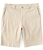 Color:Khaki - Image 1 - 9#double; Inseam Flat-Front Washed Chino Shorts