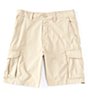 Color:Khaki - Image 1 - Garment Dyed 9#double; Inseam Cargo Shorts