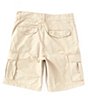 Color:Khaki - Image 2 - Garment Dyed 9#double; Inseam Cargo Shorts
