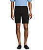 Color:Black - Image 1 - Flat Front Tech Pocket 9#double; Inseam Chino Shorts