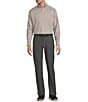 Roundtree & Yorke Andrew Straight Fit Flannel Touch Pants, Color:Charcoal - Image 3