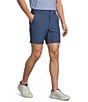 Roundtree & Yorke Big & Tall 7#double; Flat Front Heather Performance Shorts - Image 1