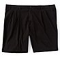 Color:Black - Image 1 - Big & Tall Pleated Wash 9#double; and 11#double; Inseam Chino Shorts