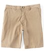Color:Brown Chino - Image 1 - Big & Tall 9#double;/11#double; Inseam Flat Front Washed Chino Shorts