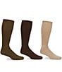 Color:Brown Assorted - Image 1 - Big & Tall Crew Socks 3-Pack