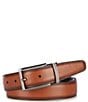 Roundtree & Yorke Big & Tall Reversible Double Double Leather Belt, Color:Brown - Image 1