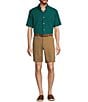 Roundtree & Yorke Big & Tall Flat Front Washed Chino 9#double; Inseam Shorts, Color:British Chino - Image 3
