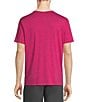 Color:Fuchsia Heather - Image 2 - Big & Tall Garment Washed Short Sleeve Solid V-Neck T-Shirt
