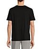 Color:Black - Image 2 - Big & Tall Garment Washed Short Sleeve Solid V-Neck T-Shirt