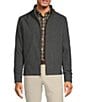 Roundtree & Yorke Big & Tall Herringbone Wool Hipster Jacket, Color:Charcoal - Image 1