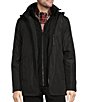Color:Black - Image 2 - Big & Tall Hooded Coat With Bib