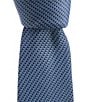 Roundtree & Yorke Big & Tall Lecture Non-Solid 3 3/8#double; Silk Tie, Color:Blue - Image 1