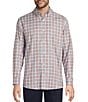 Roundtree & Yorke Big & Tall Long Sleeve Medium Plaid Oxford Sport Shirt, Color:White - Image 1