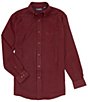 Color:Red - Image 1 - Big & Tall Long Sleeve Solid Flannel Shirt