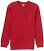 Color:Dark Red - Image 1 - Big & Tall Long Sleeve Solid Waffle Knit Sleep T-Shirt