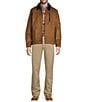 Roundtree & Yorke Big & Tall Microsuede Cord Collar Jacket, Color:Medium Brown - Image 3