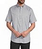 Roundtree & Yorke Big & Tall Non-Iron Short Sleeve Solid Dobby Sport Shirt - Image 1