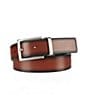 Color:Brown - Image 1 - Big & Tall Old Wine Leather Belt
